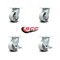 Service Caster 4 Inch Semi Steel Swivel Caster Set with Roller Bearings 2 Brakes SCC-30CS420-SSR-2-TLB-2 - alternate 4